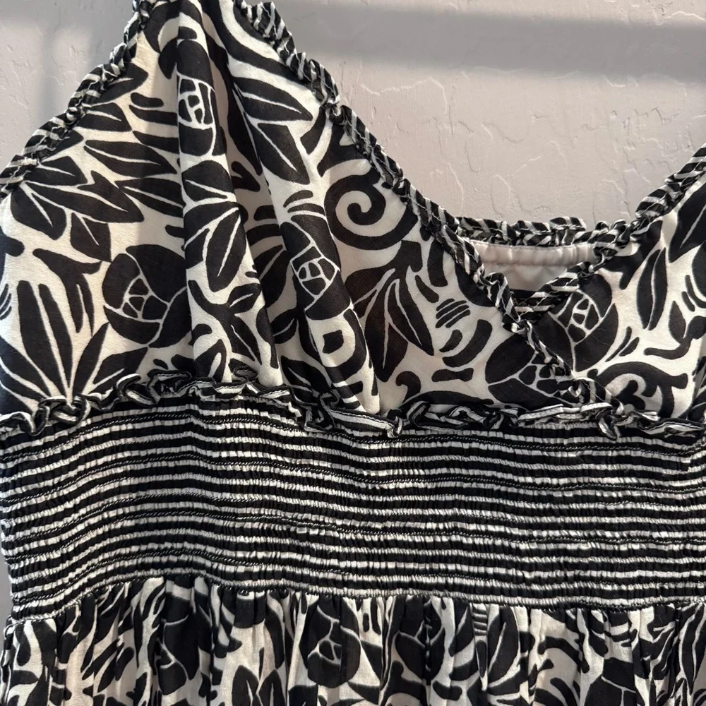 BCBGMaxAzria Monochrome Patterned Dress,‎ Size Large